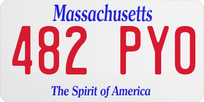 MA license plate 482PY0