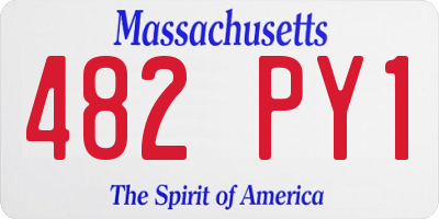 MA license plate 482PY1