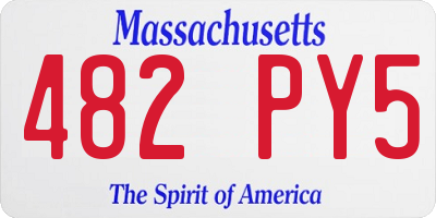 MA license plate 482PY5