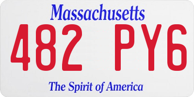 MA license plate 482PY6
