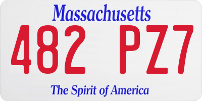 MA license plate 482PZ7