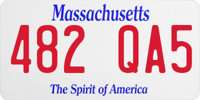 MA license plate 482QA5