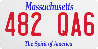 MA license plate 482QA6