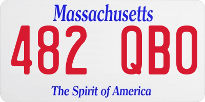 MA license plate 482QB0