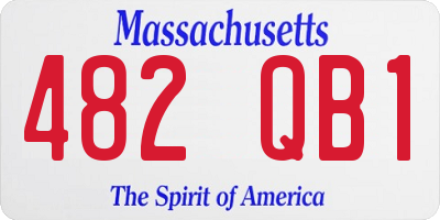 MA license plate 482QB1