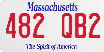 MA license plate 482QB2