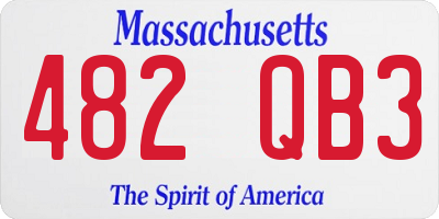 MA license plate 482QB3