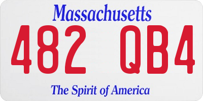 MA license plate 482QB4