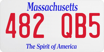 MA license plate 482QB5