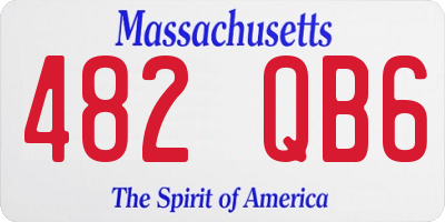 MA license plate 482QB6