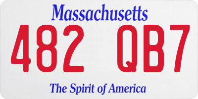 MA license plate 482QB7