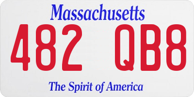 MA license plate 482QB8