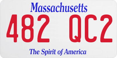 MA license plate 482QC2