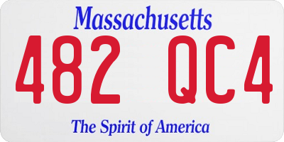 MA license plate 482QC4