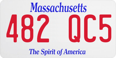 MA license plate 482QC5