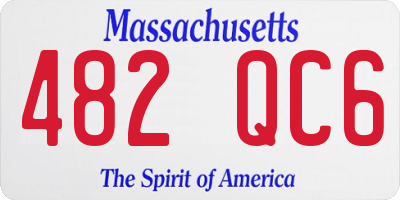 MA license plate 482QC6