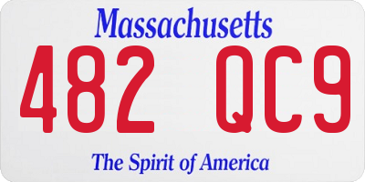 MA license plate 482QC9