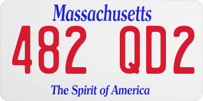 MA license plate 482QD2