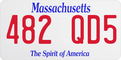 MA license plate 482QD5