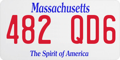 MA license plate 482QD6