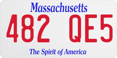 MA license plate 482QE5
