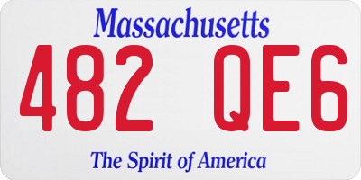 MA license plate 482QE6