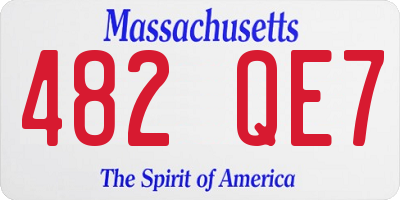 MA license plate 482QE7