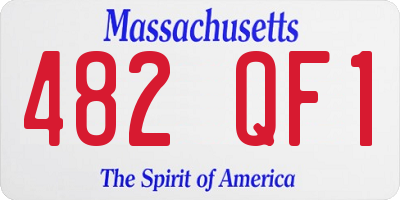MA license plate 482QF1