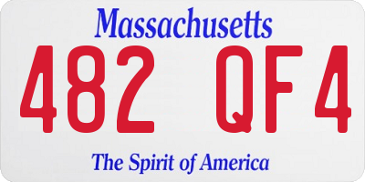 MA license plate 482QF4