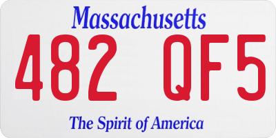 MA license plate 482QF5