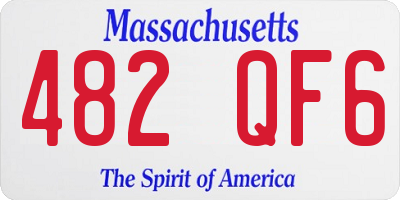 MA license plate 482QF6