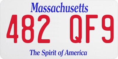 MA license plate 482QF9
