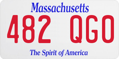 MA license plate 482QG0