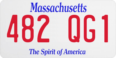 MA license plate 482QG1