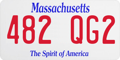 MA license plate 482QG2