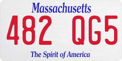 MA license plate 482QG5