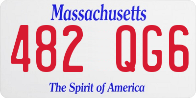 MA license plate 482QG6