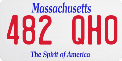 MA license plate 482QH0