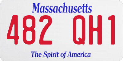 MA license plate 482QH1