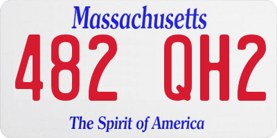 MA license plate 482QH2
