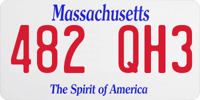 MA license plate 482QH3