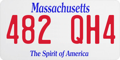 MA license plate 482QH4