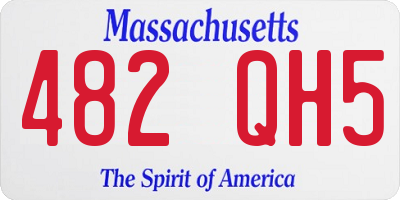 MA license plate 482QH5
