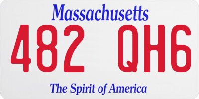 MA license plate 482QH6