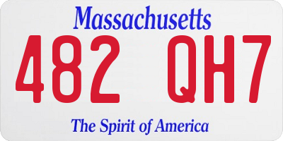 MA license plate 482QH7