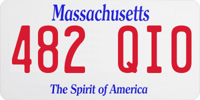 MA license plate 482QI0