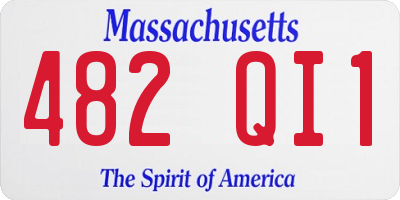 MA license plate 482QI1