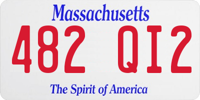 MA license plate 482QI2