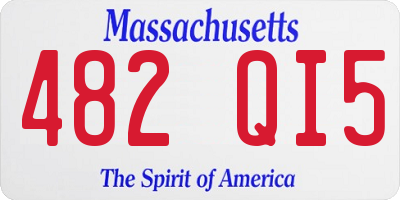 MA license plate 482QI5