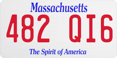 MA license plate 482QI6